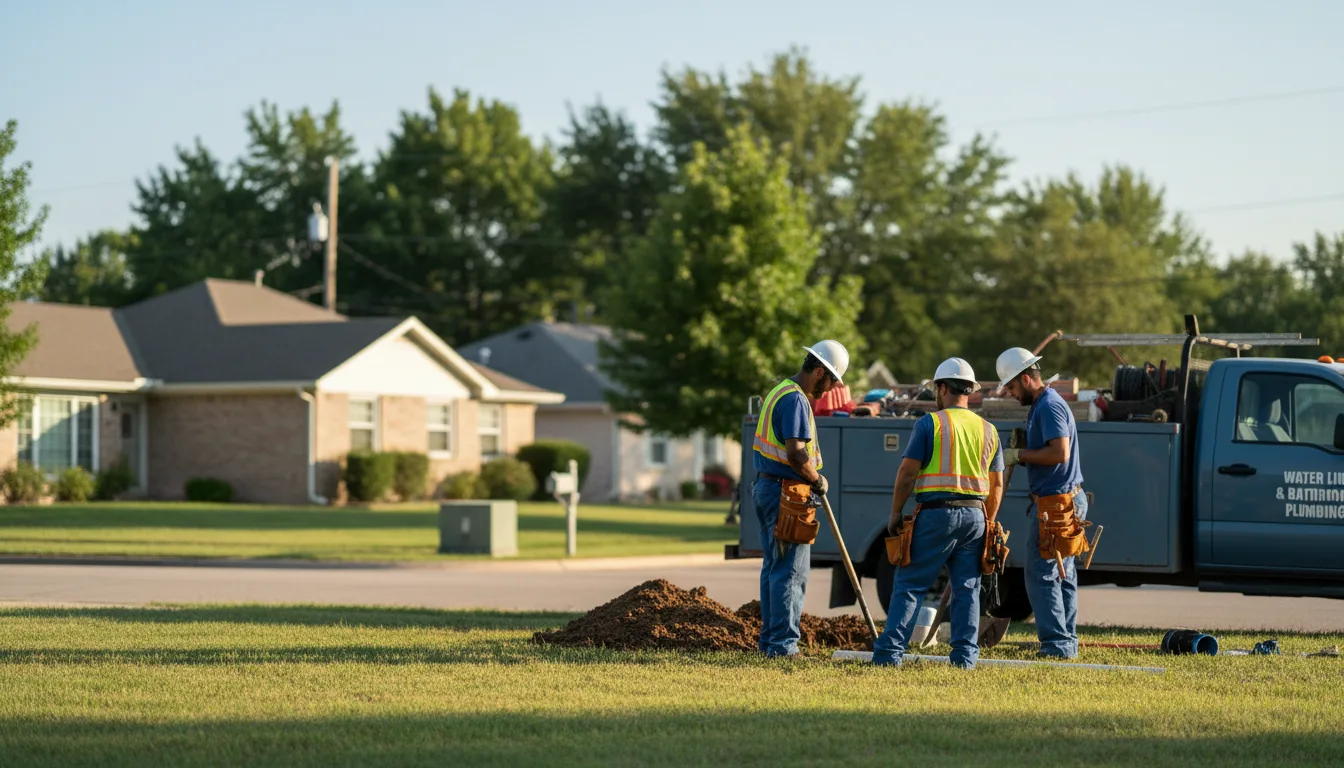 Residential water line and bathroom plumbing service in Vanzant, MO